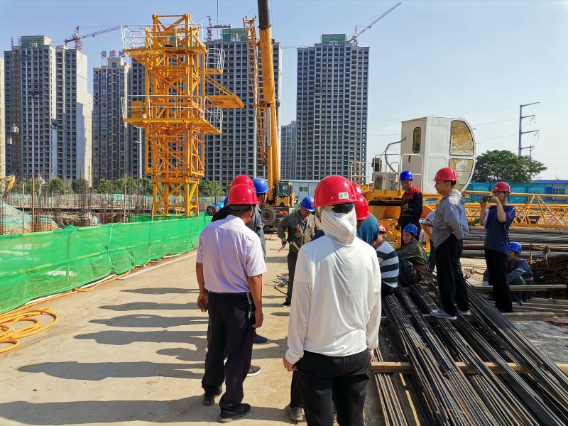 公司承建的蘭馨路小學(xué)及蘭馨路幼兒園塔吊順利安裝